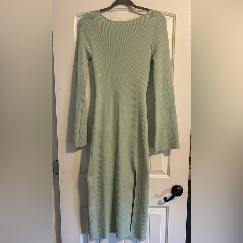 H & M sweater dress in mint green: high neckline *NWT*
